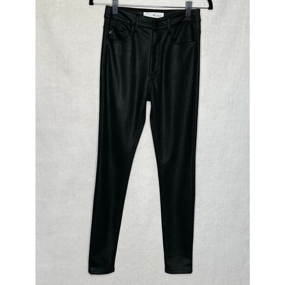 KanCan Jeans Carly Black Faux Leather Super Skinny Pants – Size 3/25 - Picture 5 of 15